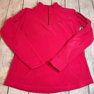 Under Armour Women's S Small Fleece Sweater 1/4 Zip Pullover Pink
